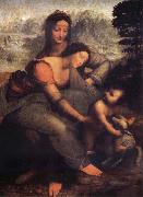 The Virgin and the Nino with Holy Ana LEONARDO da Vinci